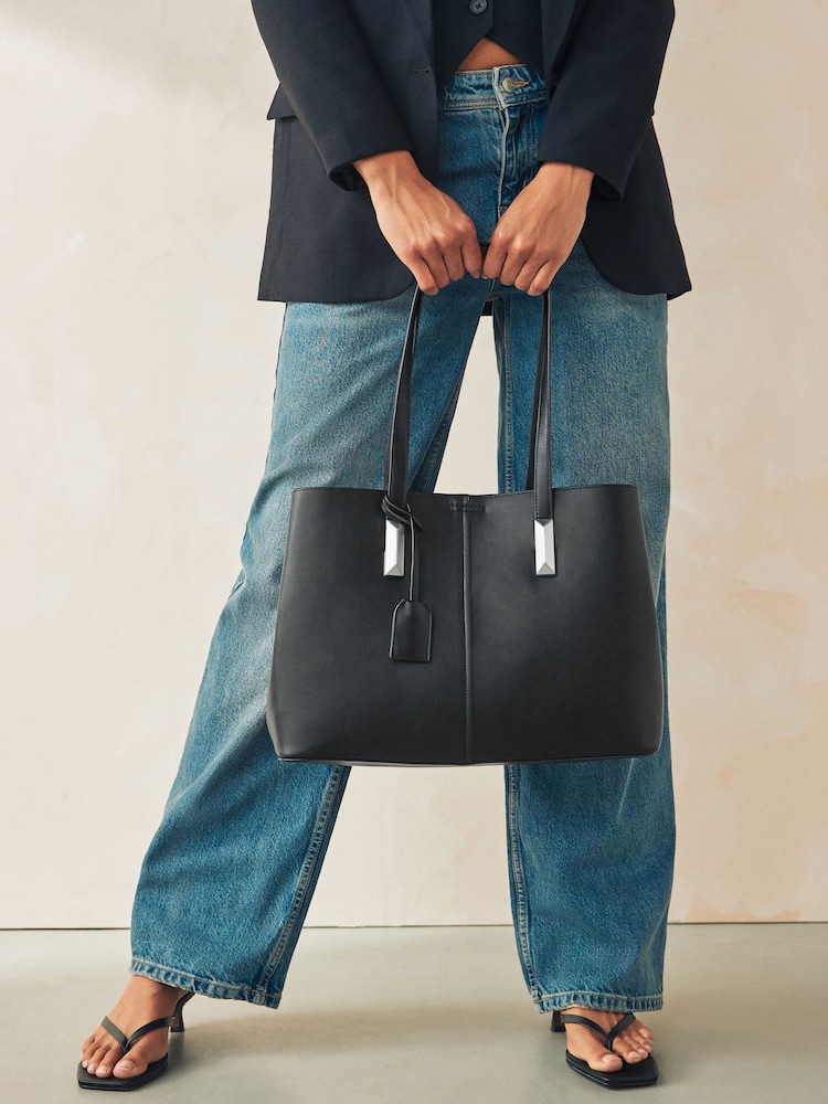 Black Open Tote Bag - Image 1 of 8