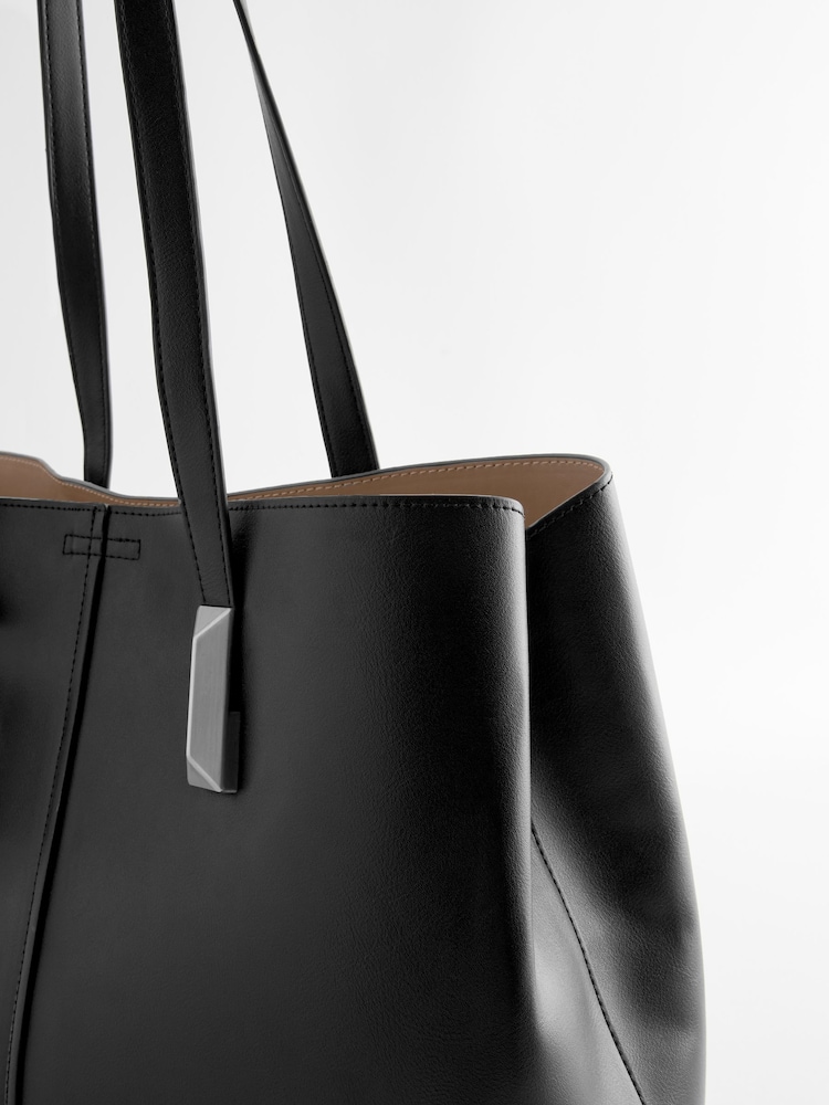Black Open Tote Bag - Image 8 of 8
