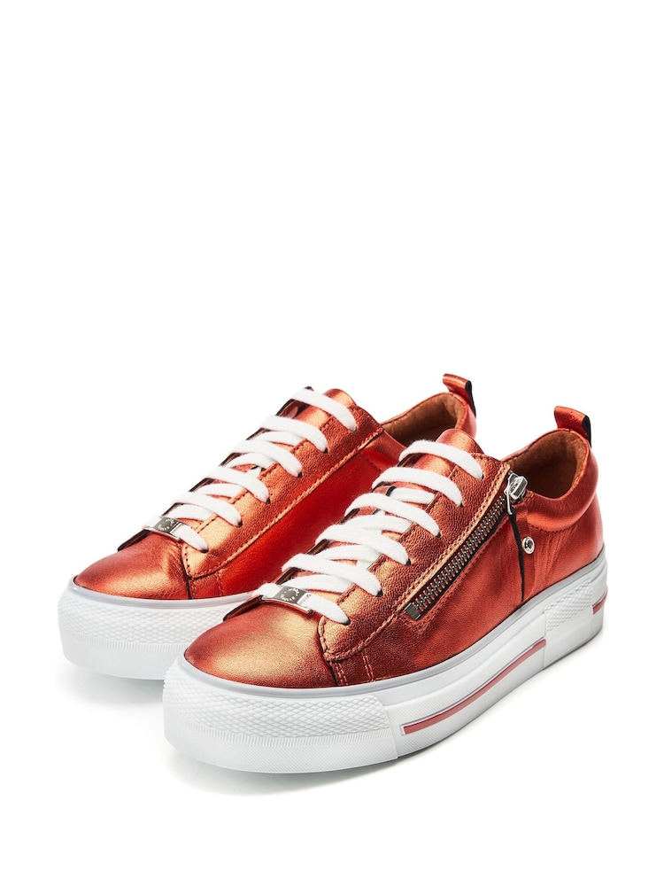 Moda in Pelle Filician Zip & Lace Chunky Slab Sole Trainers - Image 2 of 4 Moda in Pelle Filician Zip & Lace Chunky Slab Sole Trainers - Image 2 of 4