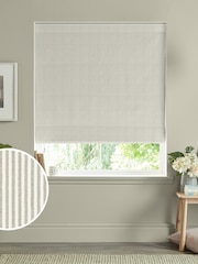 Sophie Allport Natural Stamford Stripe Made to Measure 100% Cotton Roman Blinds - Image 1 of 6