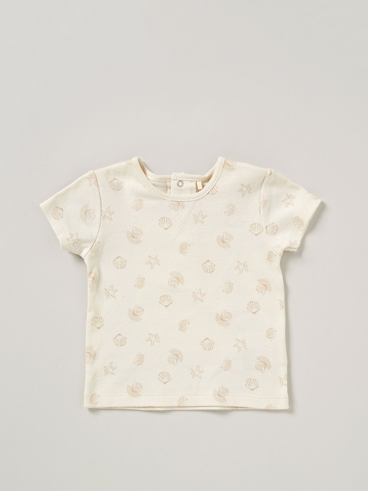 Homegrown Natural 3 Piece T-Shirt Trousers And Reversible Hat Outfit Set - Image 3 of 5