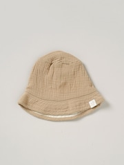 Homegrown Natural 3 Piece T-Shirt Trousers And Reversible Hat Outfit Set - Image 5 of 5