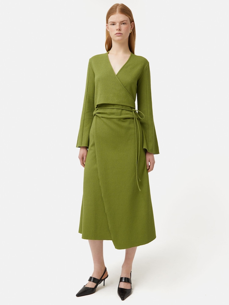 Jigsaw Textured Jersey Wrap Dress - Image 1 of 6