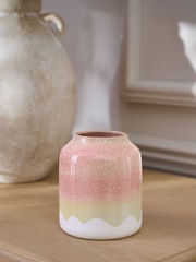 Pink Ombre Reactive Glaze Ceramic Vase - Image 2 of 5