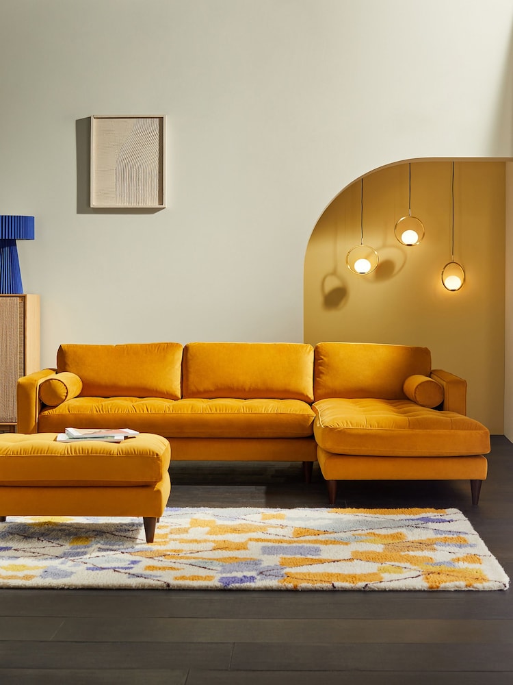 MADE.COM Textured Weave Natural Scott Right Hand Facing Corner Sofa - Image 2 of 4