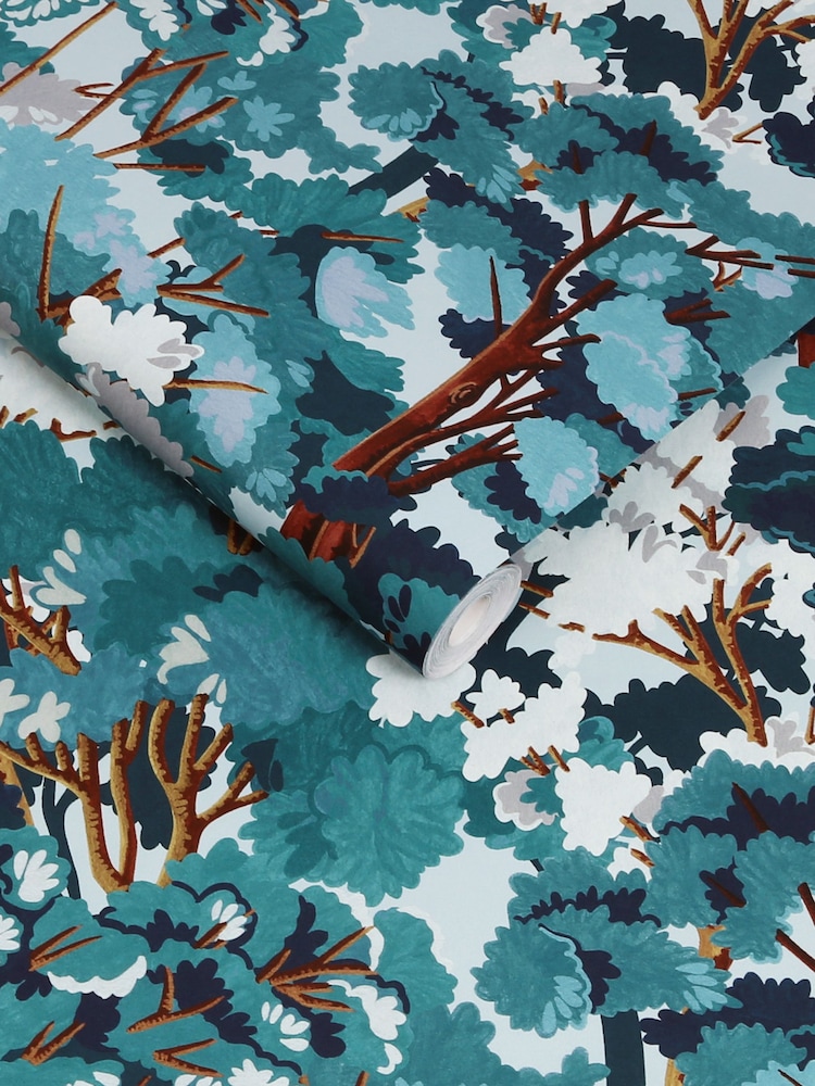 Graham & Brown Blue Folklore Tree Wallpaper - Image 3 of 3