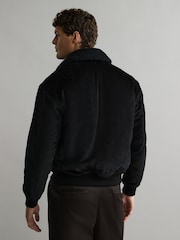 Fred Perry Corduroy Removable Collar Bomber Jacket - Image 3 of 7