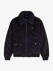 Fred Perry Corduroy Removable Collar Bomber Jacket - Image 6 of 7