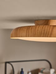 MADE.COM Wood Effect Nura Flush Bathroom Light - Image 2 of 5