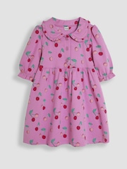 JoJo Maman Bébé Orchid Cherry Peter Pan Dress - Image 1 of 3
