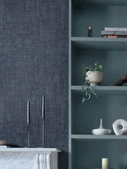 Graham & Brown Navy Armando 10M Wallpaper - Image 4 of 4