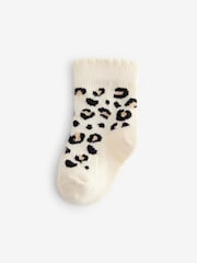 Neutral animal print Baby Socks 5 Pack (0mths-2yrs) - Image 2 of 6