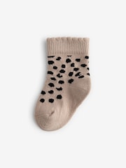 Neutral animal print Baby Socks 5 Pack (0mths-2yrs) - Image 3 of 6