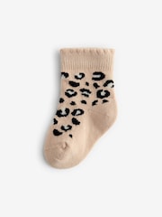 Neutral animal print Baby Socks 5 Pack (0mths-2yrs) - Image 4 of 6