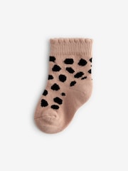 Neutral animal print Baby Socks 5 Pack (0mths-2yrs) - Image 6 of 6