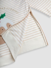 JoJo Maman Bébé Stone Maternity Christmas Pudding Sweatshirt - Image 5 of 5