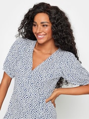 M&Co Petite Floral Print Midi Wrap Dress - Bild 4 von 5