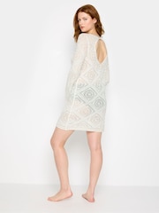Long Tall Sally Cream LTS Tall Black Crochet Mini Beach Dress - Image 2 of 5