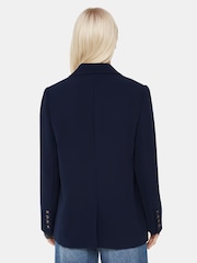 Whistles Navy Petite Boyfriend Crepe Blazer - Image 2 of 5
