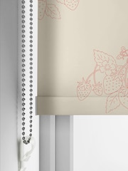 Sophie Allport Pink Red Vector Strawberry Made to Measure Roller Blinds - Image 3 of 6