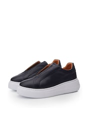 Moda In Pelle Alber Slip On Wedge Trainers - Image 2 of 4