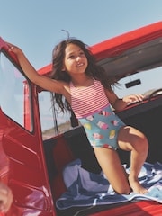 Boden Blue Ice Cream Hotchpotch Swimsuit - Image 1 of 4