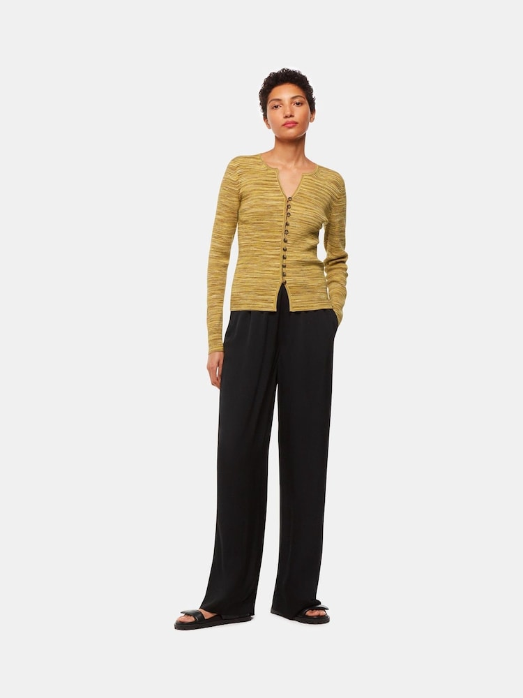 Whistles Natural Spacedye Button Front Cardigan - Image 1 of 5