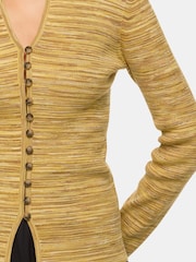 Whistles Natural Spacedye Button Front Cardigan - Image 4 of 5