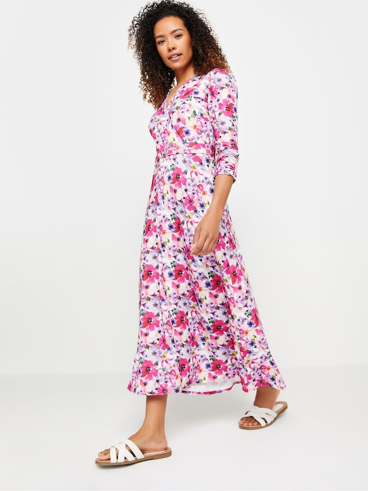 M&Co Watercolour Buckle Dress - Image 2 of 5 M&Co Watercolour Buckle Dress - Image 2 of 5
