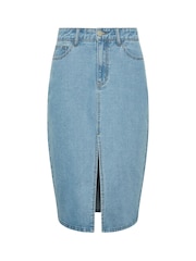 Long Tall Sally Blue Midi Denim Skirt - Image 4 of 4