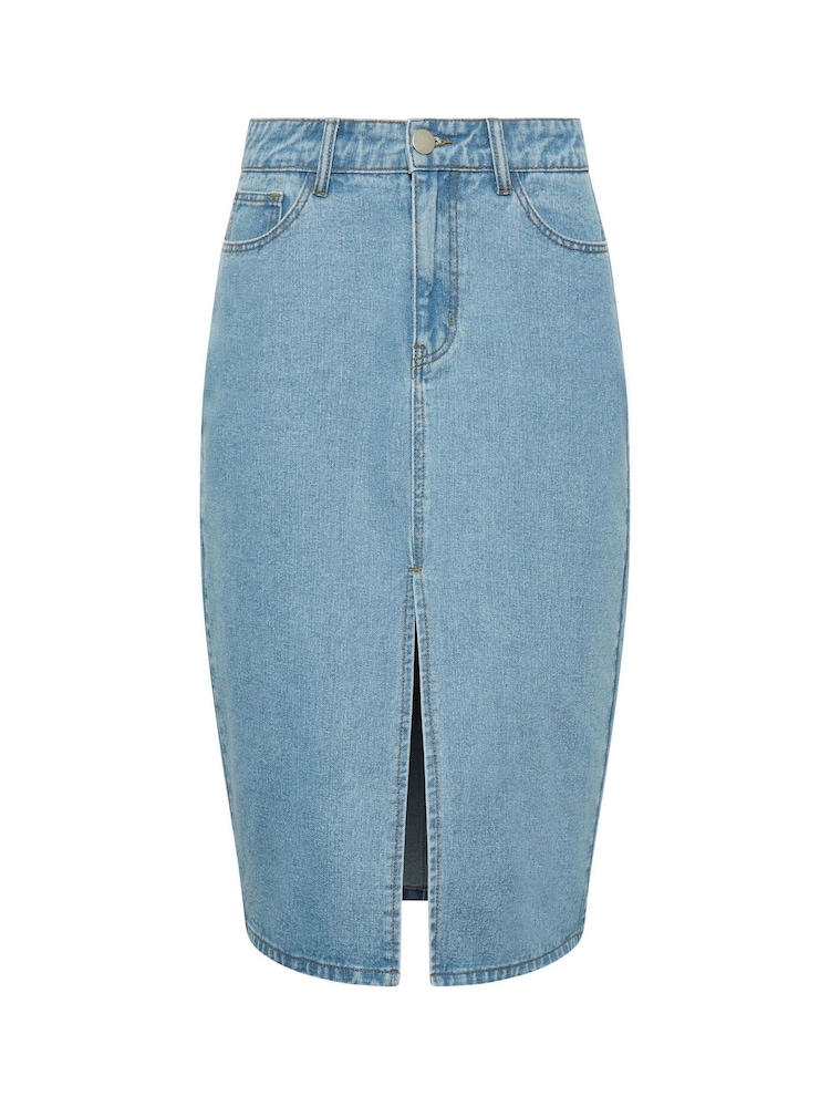 Long Tall Sally Blue Midi Denim Skirt - Image 4 of 4