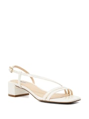 Dune London White Maryanna Low Block Heel Sandals - Image 4 of 7