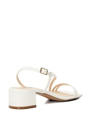 Dune London White Maryanna Low Block Heel Sandals - Image 5 of 7