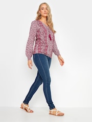 Long Tall Sally Brown Paisley Boho Blouse - Image 2 of 5