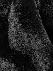 The Set Black Boxy Faux Fur Coat - Image 8 of 8
