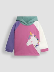 JoJo Maman Bébé Pink Unicorn Applique Novelty Hoodie And Leggings Set - Image 4 of 9