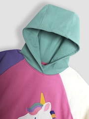 JoJo Maman Bébé Pink Unicorn Applique Novelty Hoodie And Leggings Set - Image 6 of 9