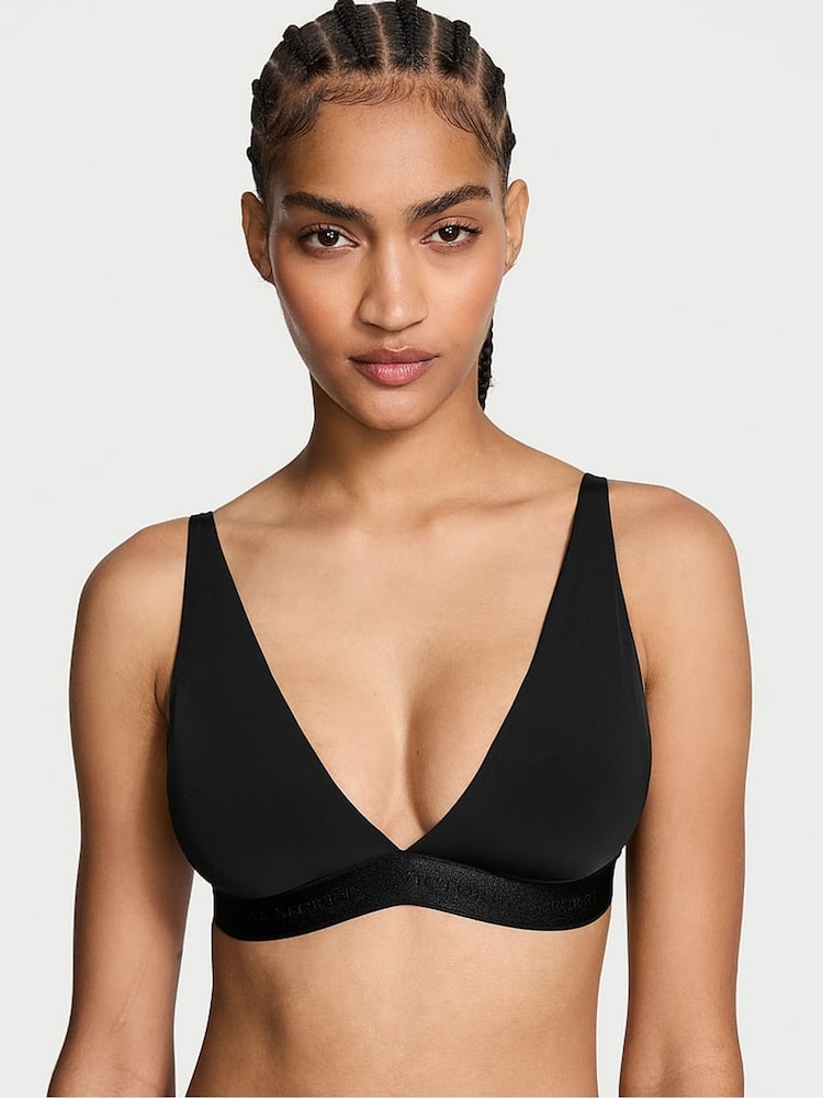 Victoria's Secret Black Logo Bralette - Image 1 of 3 Victoria's Secret Black Logo Bralette - Image 1 of 3