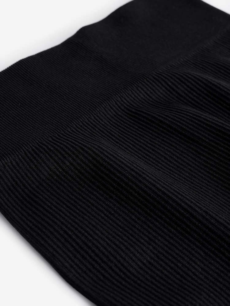 Black Seamless Ribbed High Waist Leggings (3-16yrs) - Image 6 of 6