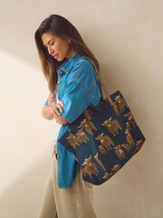 Navy Beach 100% Cotton Bag - Image 1 of 7