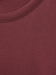 Reiss Old Rose Caspian Mercerised Cotton Crew Neck T-Shirt - Image 6 of 6