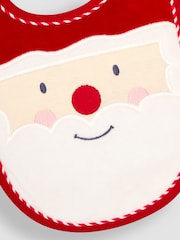 JoJo Maman Bébé Red Santa Bib - Image 3 of 3