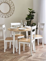 Julian Bowen Set of 2 Natural Linwood Dining Chairs - Image 1 of 6
