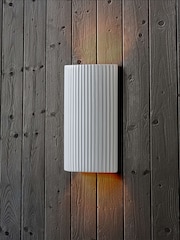 Houseof. White Ceramic Pillar Outdoor Wall Light - Image 1 of 4