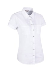 Mountain Warehouse White Coconut Short Sleeve Womens 100% Cotton Shirt - Image 3 of 5