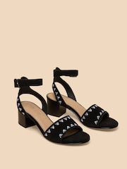 White Stuff Black Suede Ivy Heel Sandals - Image 2 of 4
