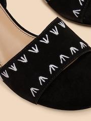 White Stuff Black Suede Ivy Heel Sandals - Image 4 of 4