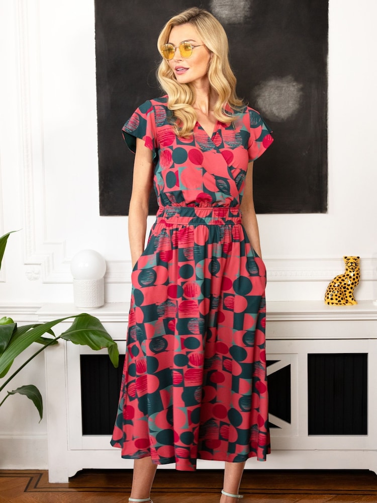 Hot Squash Petite Orange Chiffon Midi Dress - Image 1 of 3 Hot Squash Petite Orange Chiffon Midi Dress - Image 1 of 3