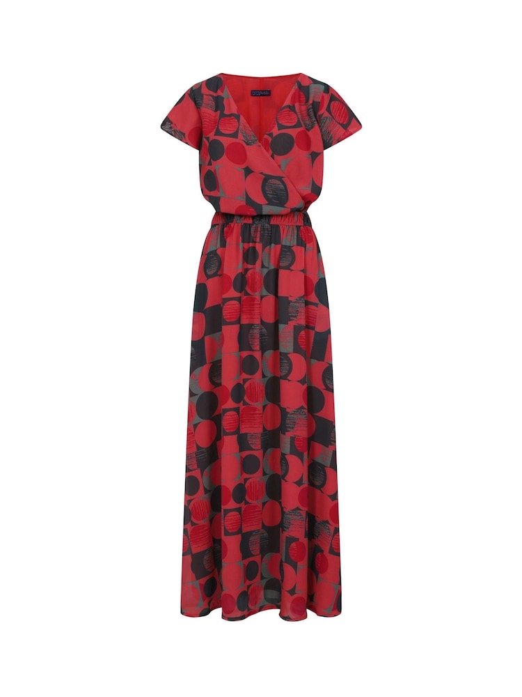 Hot Squash Petite Orange Chiffon Midi Dress - Image 3 of 3 Hot Squash Petite Orange Chiffon Midi Dress - Image 3 of 3