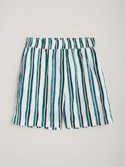 Weiß - Seasalt Cornwall – Aviso – bedruckte Shorts aus 100 % Leinen - Bild 4 von 5